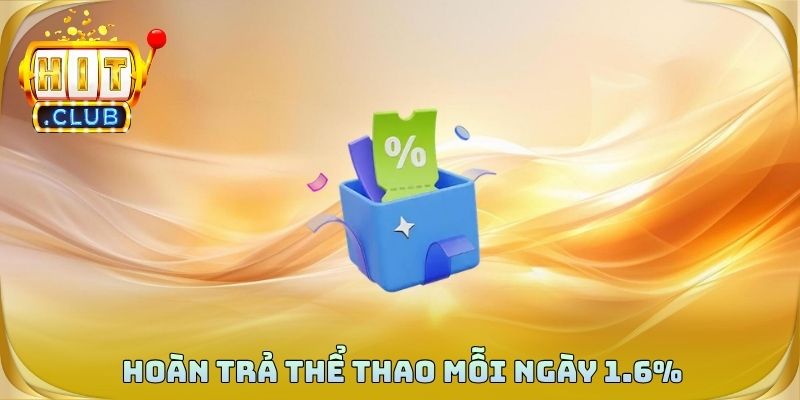 Hoàn trả thể thao mỗi ngày 1.6%