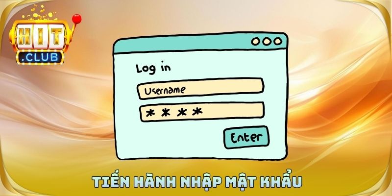 Người dùng tiến hành nhập mật khẩu trong môi trường bảo mật